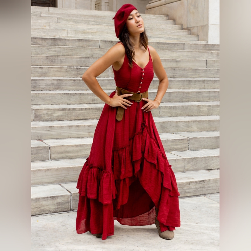 Joyfolie EVERLIE MAXI DRESS in Scarlet Red Size Small
